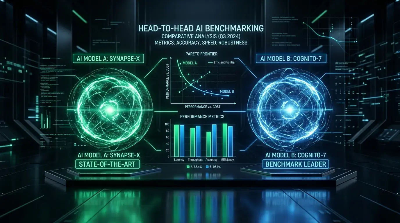 Head-to-Head AI Benchmarking & Pareto Analysis