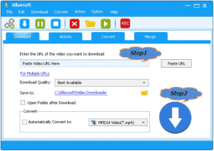 Allavsoft video and music downloader