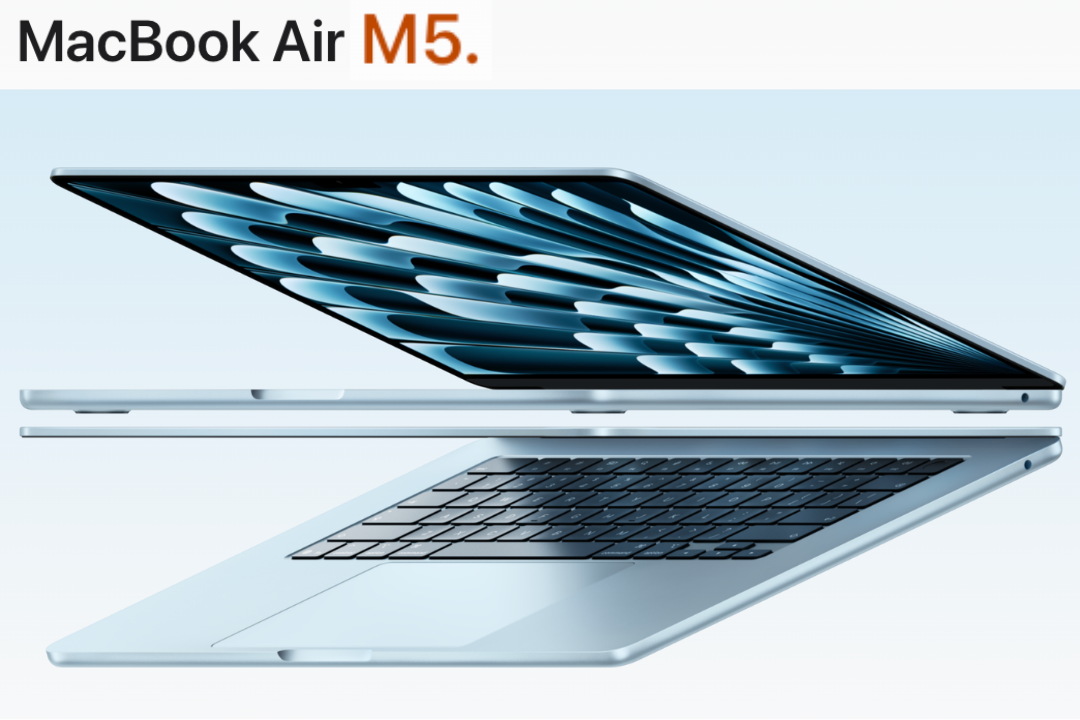 Apple MacBook Air M5 2026 in Sky Blue color
